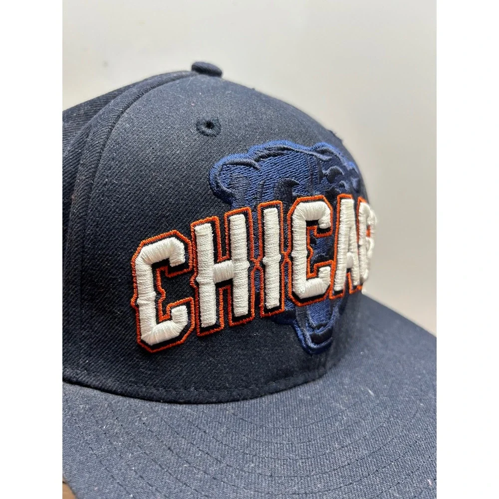 Chicago Bears NFL New Era 59Fifty Fitted‎ Hat Size 6 7/8 Navy Blue